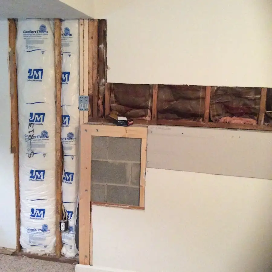 Wall insulation replacement during Contents Cleaning & Restoration in Ypsilanti